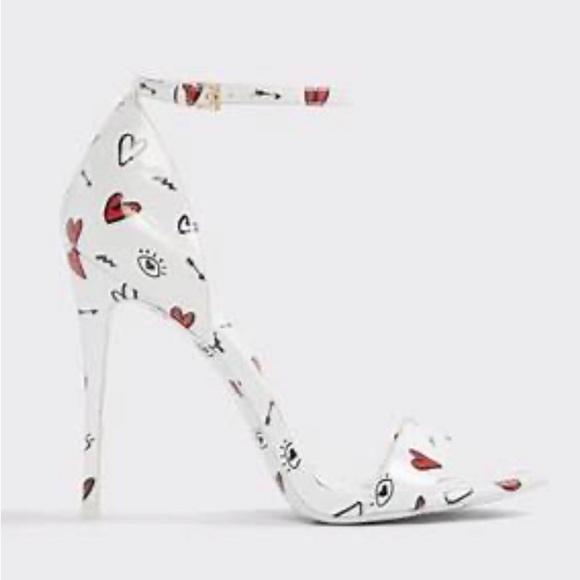 Aldo Brandii Valentines Milk Kiss Limited Edition Stiletto Heels EUC Size 8.5 - Picture 1 of 9